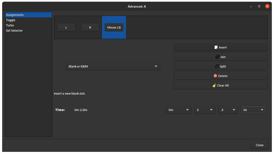 AntiMicroX advanced settings and configuration panel